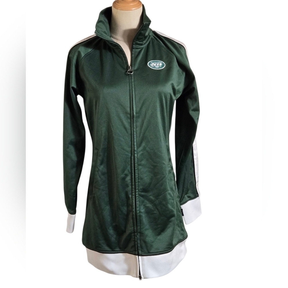 Reebok NFL New York Jets Green Football Zip Front Mini Dress NWT